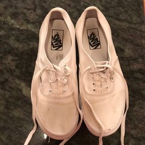 White canvas authentic vans